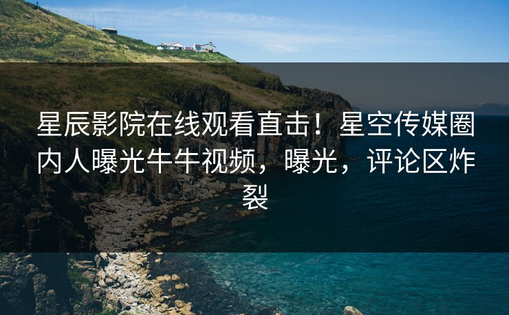星辰影院在线观看直击！星空传媒圈内人曝光牛牛视频，曝光，评论区炸裂