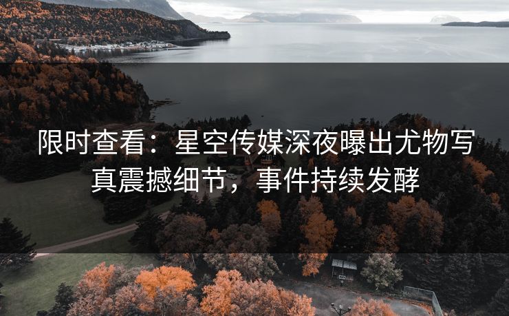 限时查看：星空传媒深夜曝出尤物写真震撼细节，事件持续发酵