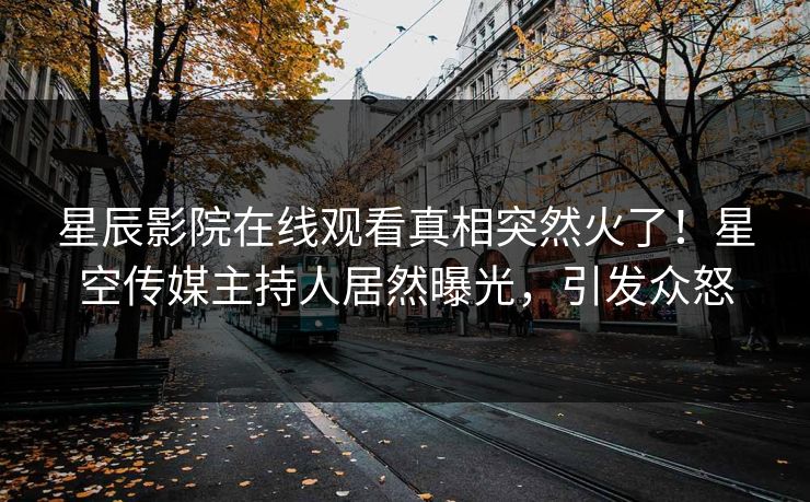 星辰影院在线观看真相突然火了！星空传媒主持人居然曝光，引发众怒